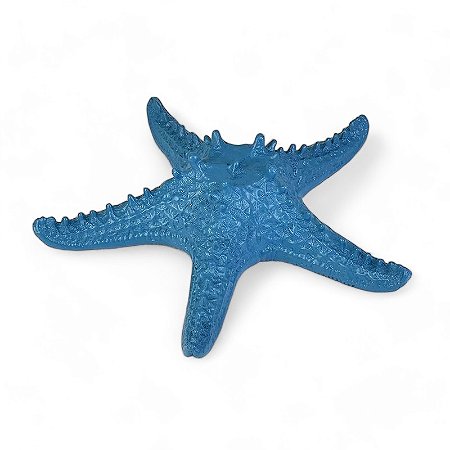 Estrela De Mesa Azul Escuro em Cerâmica 30 cm