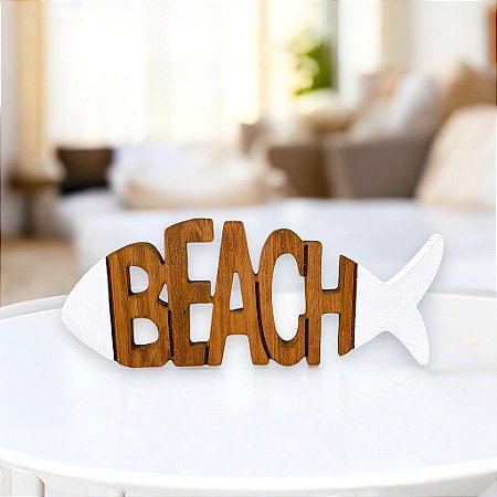 Enfeite Beach Branco Decoração Náutica de Mesa