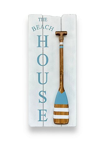 Quadro Decorativo The Beach House Azul Decoração de Praia