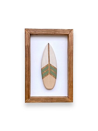 Quadro Prancha Verde Decoração Náutica de Parede