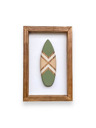 Quadro Prancha Verde Decoração Náutica de Parede