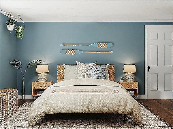 Remo Decorativo Azul Pastel 130 cm Decoração Náutica Praia