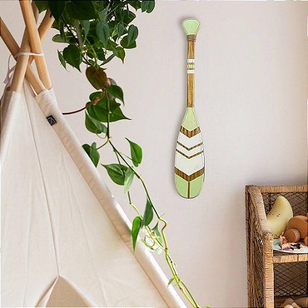 Remo Decorativo Verde Pastel 55 cm Decoração Náutica Praia
