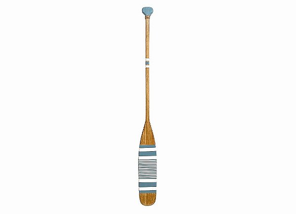 Remo Decorativo Azul Claro Listrado 100 cm Decoração Náutica Praia