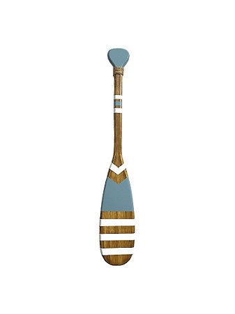 Remo Decorativo Azul Claro Listras 55 cm Decoração Náutica Praia