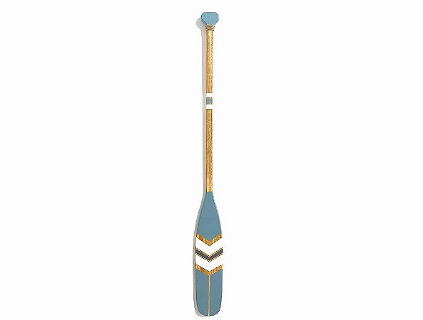 Remo Decorativo Azul Pastel com Branco 100 cm Decoração de Parede em madeira para Casa de Praia e Náutica
