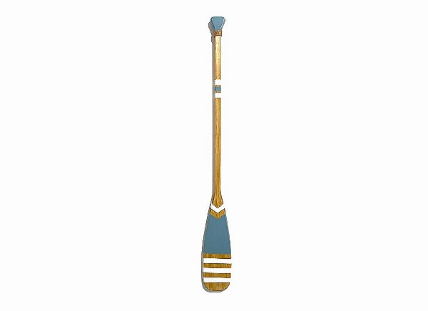 Remo Decorativo Azul Pastel com listras 100 cm Decoração de Parede em madeira para Casa de Praia e Náutica