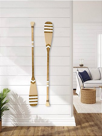 Remo Decorativo Bege com listras 130 cm Decoração Náutica Praia