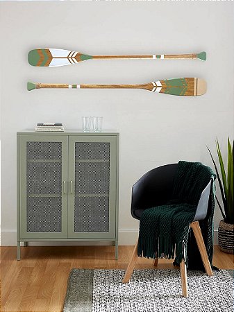 Remo Decorativo Verde e Bege 130 cm Decoração Náutica Praia