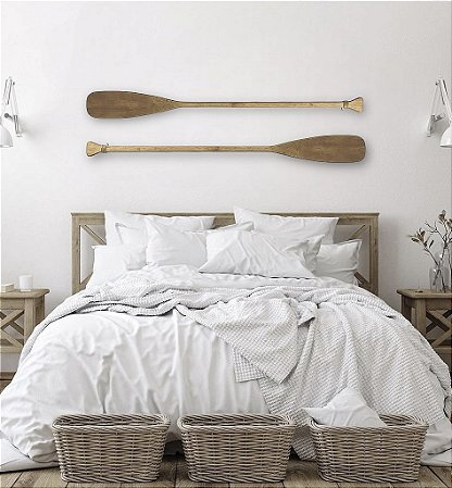 Remo Decorativo 130 cm em Madeira Decoração Náutica Praia