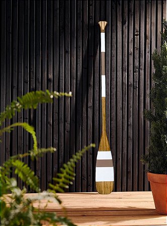 Remo Decorativo Marrom e Branco 100 cm Decoração Náutica Praia