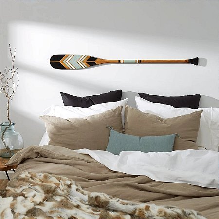 Remo Decorativo Verde Pastel e Preto 100 cm Decoração Náutica Praia