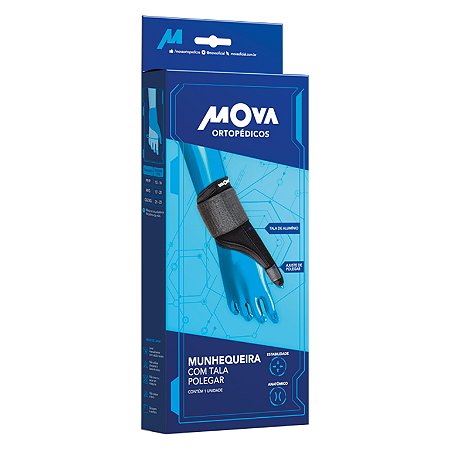 Munhequeira com Tala Polegar Orto - Mova