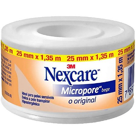 Fita Micropore Bege 3M 25mm x 1,35m - Nexcare