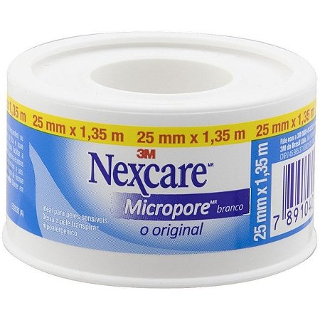 Fita Micropore Branca 3M 25mm x 1,35m - Nexcare