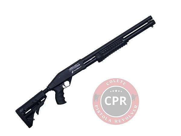 Espingarda military 16'' coronha retrátil calibre 12