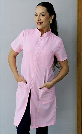Jaleco Juh Rosa - Oxford
