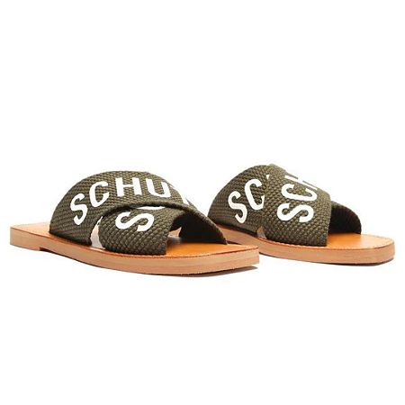 Sandalia Flat Schutz Green Verde