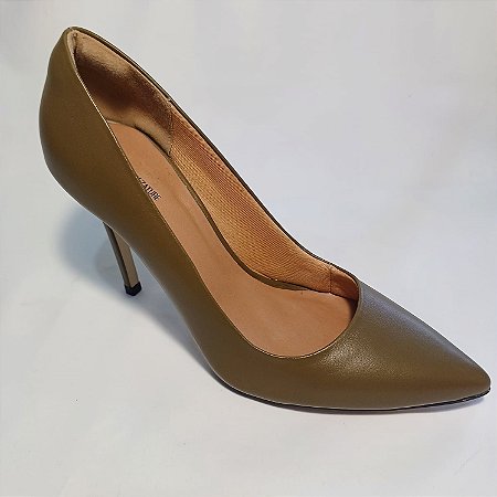 Scarpin Couro Mestiço Oliva Studio Calzature