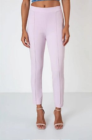 Calça Slim Alfaiataria Flor de Lis Rosa Bubaloo