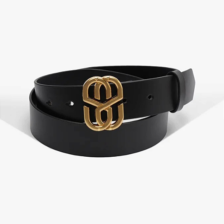 Cinto Emblem Couro Schutz Preto