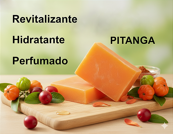 Sabonete de Pitanga Natural Artesanal Hidratante 110g