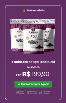 3 unidades de Açaí Black Gold