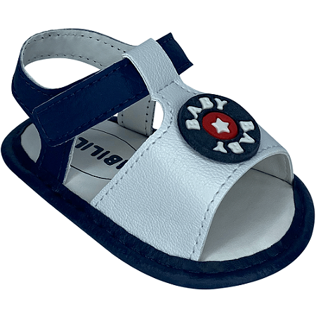 Sandália Bebê Menino Recém Nascido Chinelo Macio Confort Bibi Lili Cor:Azul Baby Baby