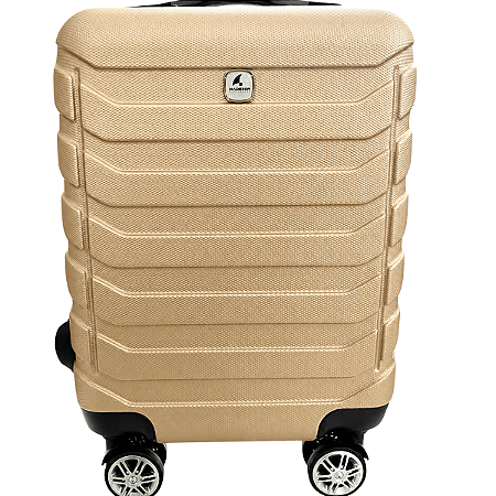 Mala Para Bordo Dourada 10kg Necessaire Rígida Abs Rodinha 360º