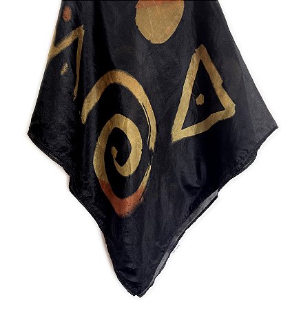 Lenço Ferroso 100% seda | 90x90cm