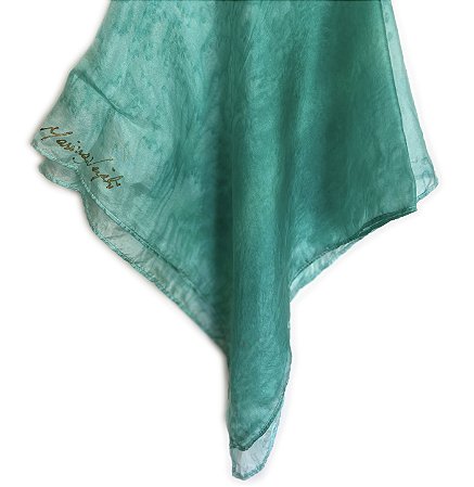 Lenço Aquamarine 100% seda | 90x90cm
