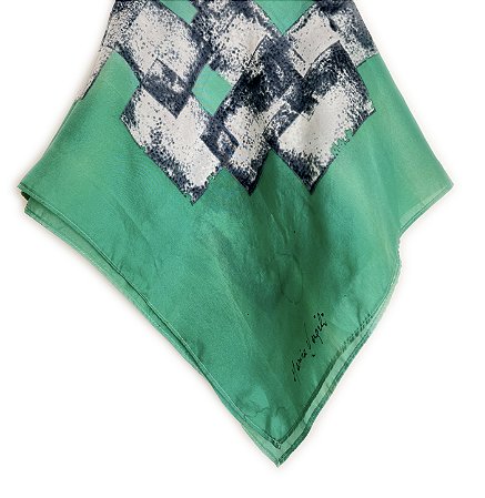 Lenço Verde 100% seda | 90x90cm