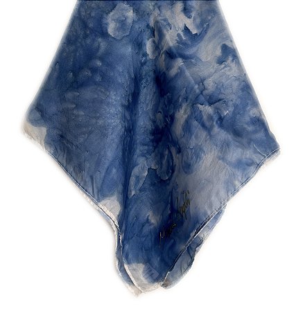 Lenço Celeste 100% seda | 70x70cm