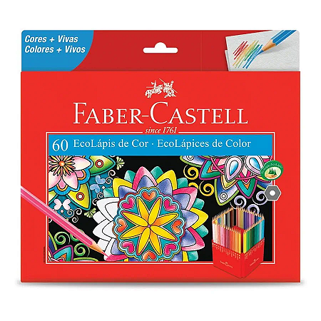 Lápis de Cor EcoLápis 60 Cores (1 CX Unidade) - Faber-Castell