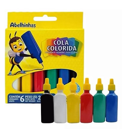 Cola Colorida Acrilex Com 06 Cores 23g