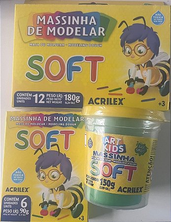Kit Massa De Modelar Acrilex 3 em 1