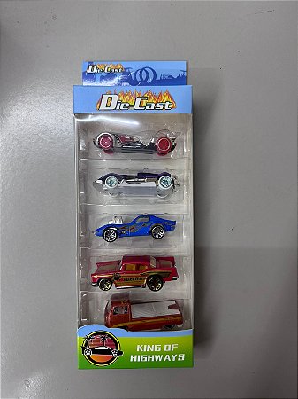 Carros Die - Cast Com 5 Carros