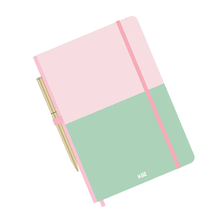 KIT CADERNO ANOTACAO 80 FLS+1 CANETA ESF. PRETA 1.0MM KZ1016