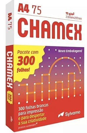 Papel Sulfite A4 Chamex Office Br 75g 210x297mm 300 Folhas