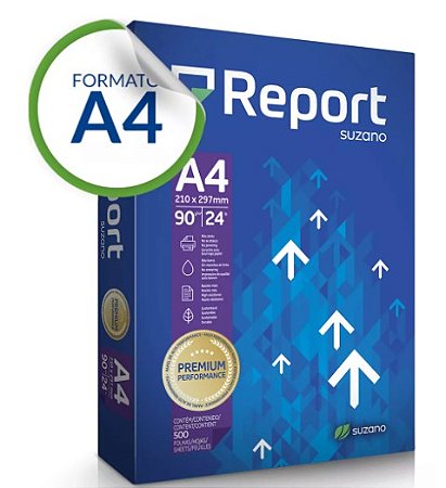 Papel Sulfite 90g Report 500 Folhas Cor Branco