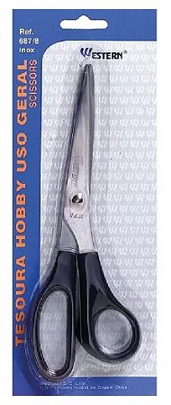 Tesoura Multiuso Aço Inox Tecido Artesanato Cozinha 8 20 Cm