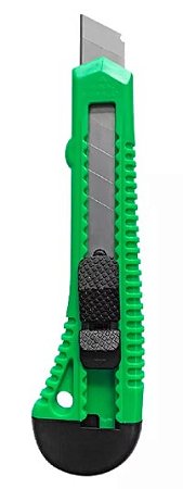 Estilete Largo Com Trava De Segurança E Quebra Laminas 18 Mm - Gatte