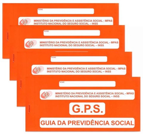 Kit 10 Carnê INSS Guia Previdência Social Gps Com Carbono 12 Folhas