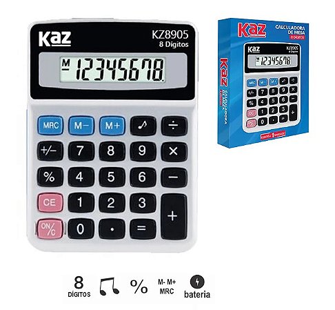Calculadora De Mesa 8 Digitos KZ8905 - Kaz
