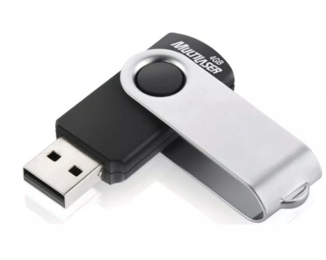 Pen Drive Twist Multilaser 4gb Usb Preto