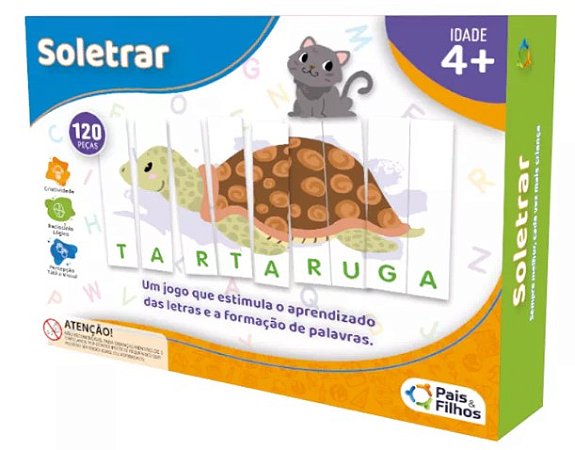 Jogo Educativo Soletrar 120 Pçs - Pais & Filhos