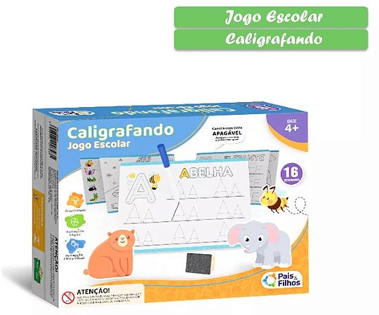 Jogo Caligrafia Atividade Infantil Ensino Pedagógico - Pais & Filhos