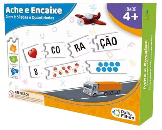 Jogo Educativo Ache e Encaixe - Pais & Filhos
