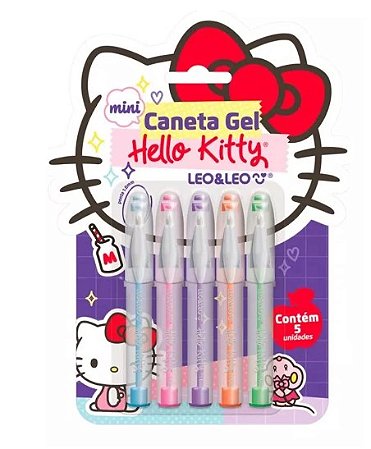 Caneta Gel Mini 1.0mm Hello Kitty Colorida - Leo&Leo
