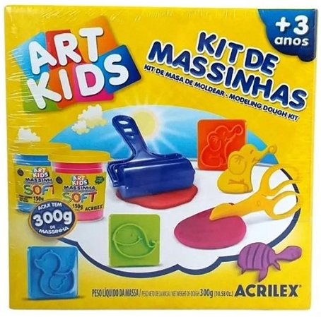 Kit De Massinhas 7 Art Kids Acrilex 300g